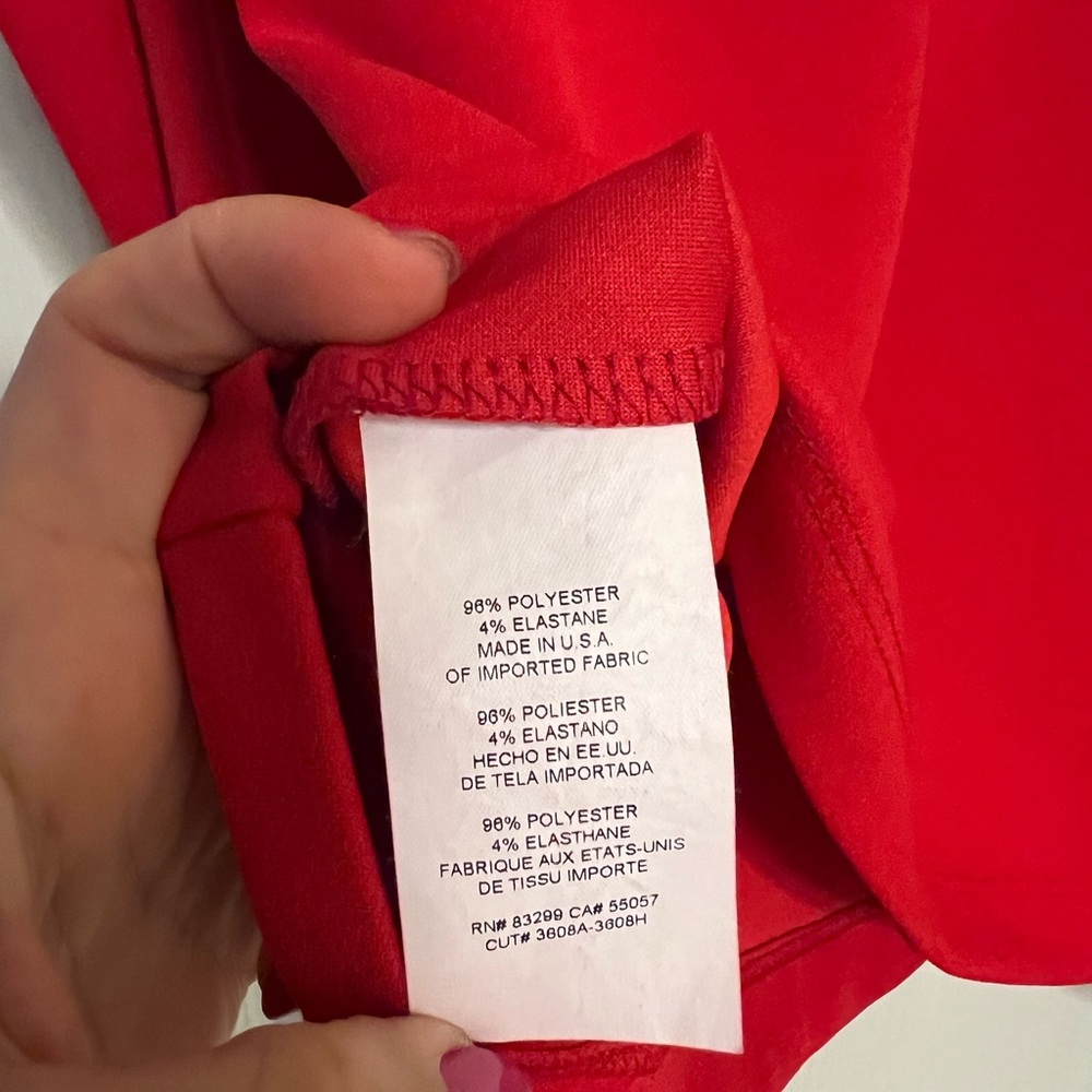 EXPRESS Crew Neck Puff Long Sleeve Tee SMALL Lipstick Red Blouse Top - Picture 13 of 13